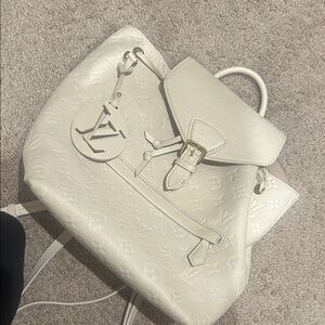Louis Vuitton Cream Embossed Monogram Backpack